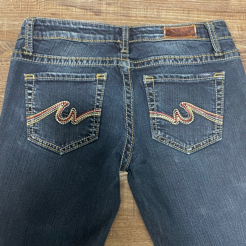 ANONAME Joelle Boot Cut Jeans Women's Dark Wash‎ Denim Low Rise